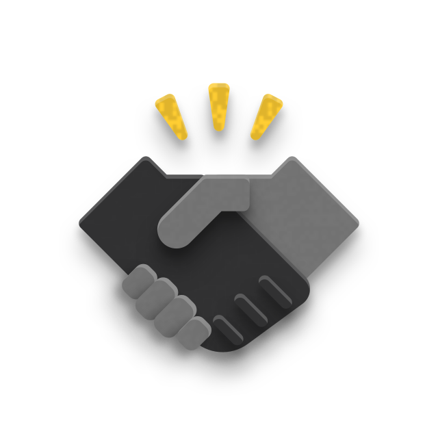 Icon eines Handschlags